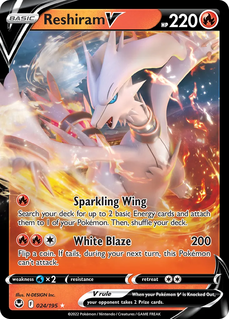 Reshiram V - Silver Tempest
