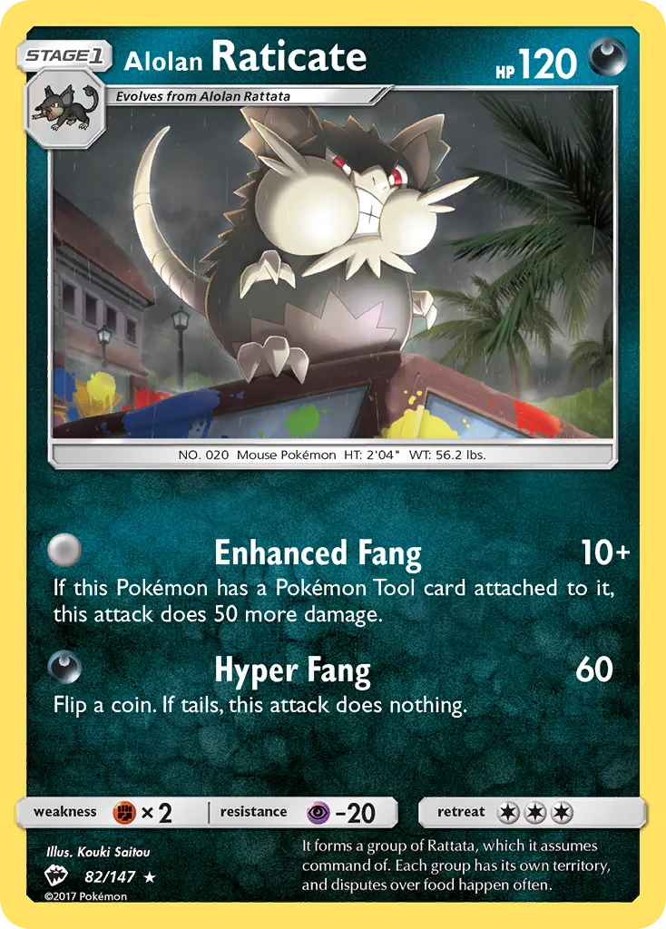 Alolan Raticate - Burning Shadows