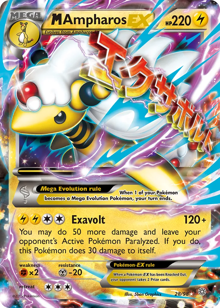 M Ampharos-EX - Ancient Origins