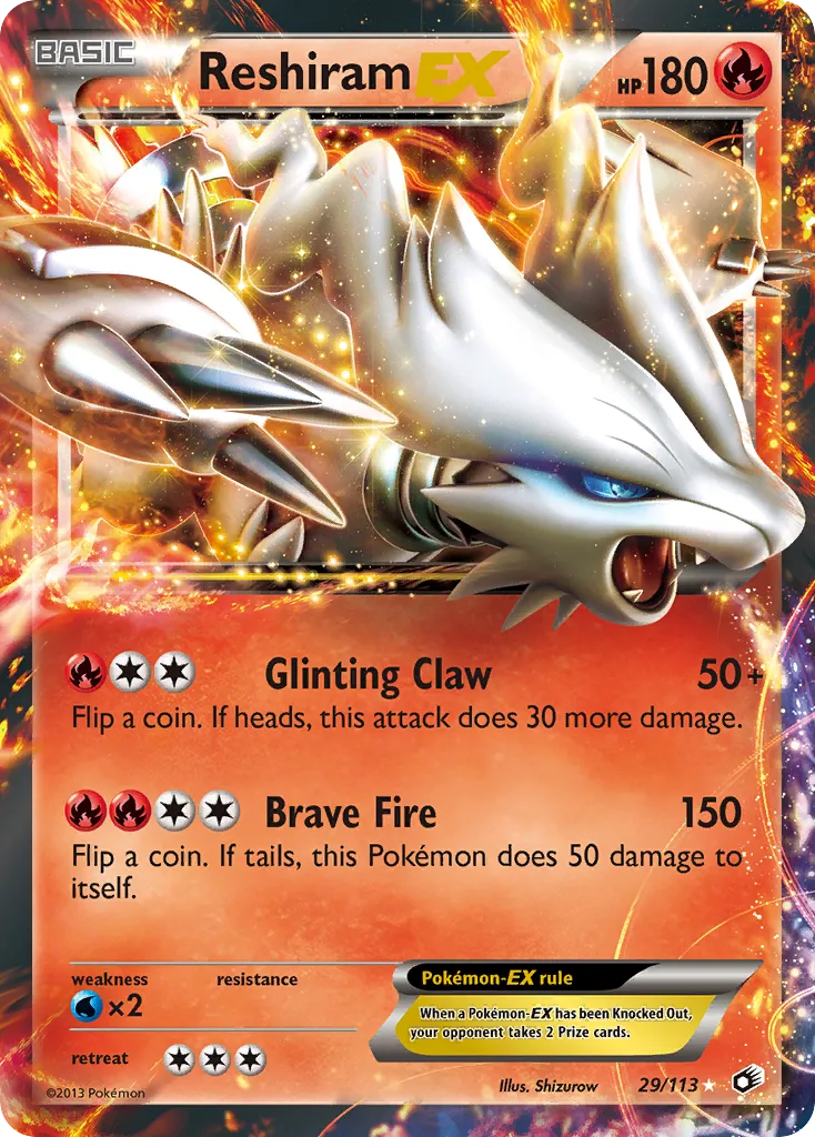 Reshiram-EX - Legendary Treasures