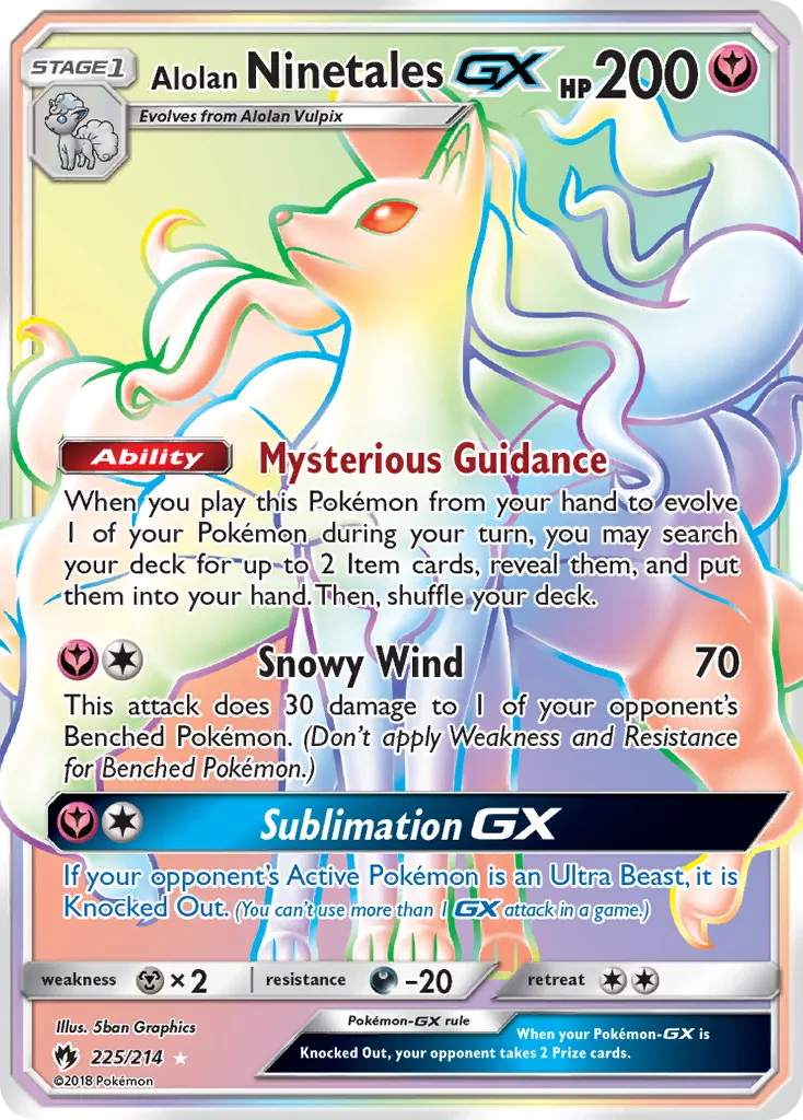 Alolan Ninetales-GX - Lost Thunder