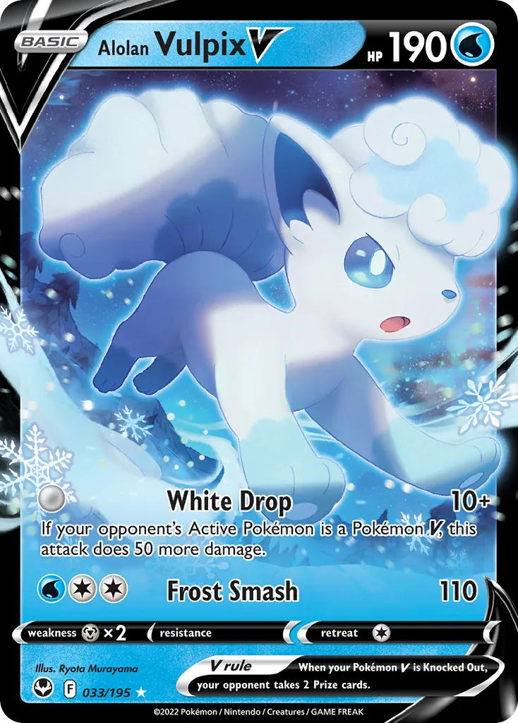 Alolan Vulpix V - Silver Tempest