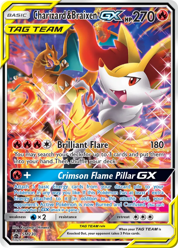 Charizard & Braixen-GX - SM Black Star Promos