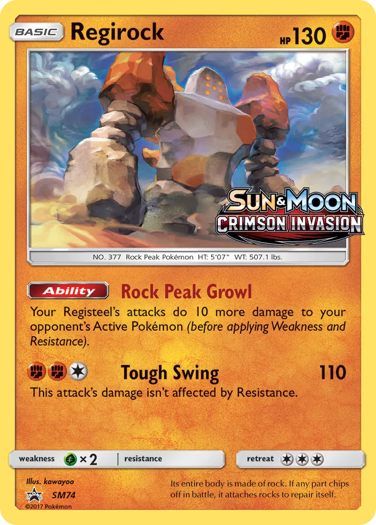 Regirock - SM Black Star Promos