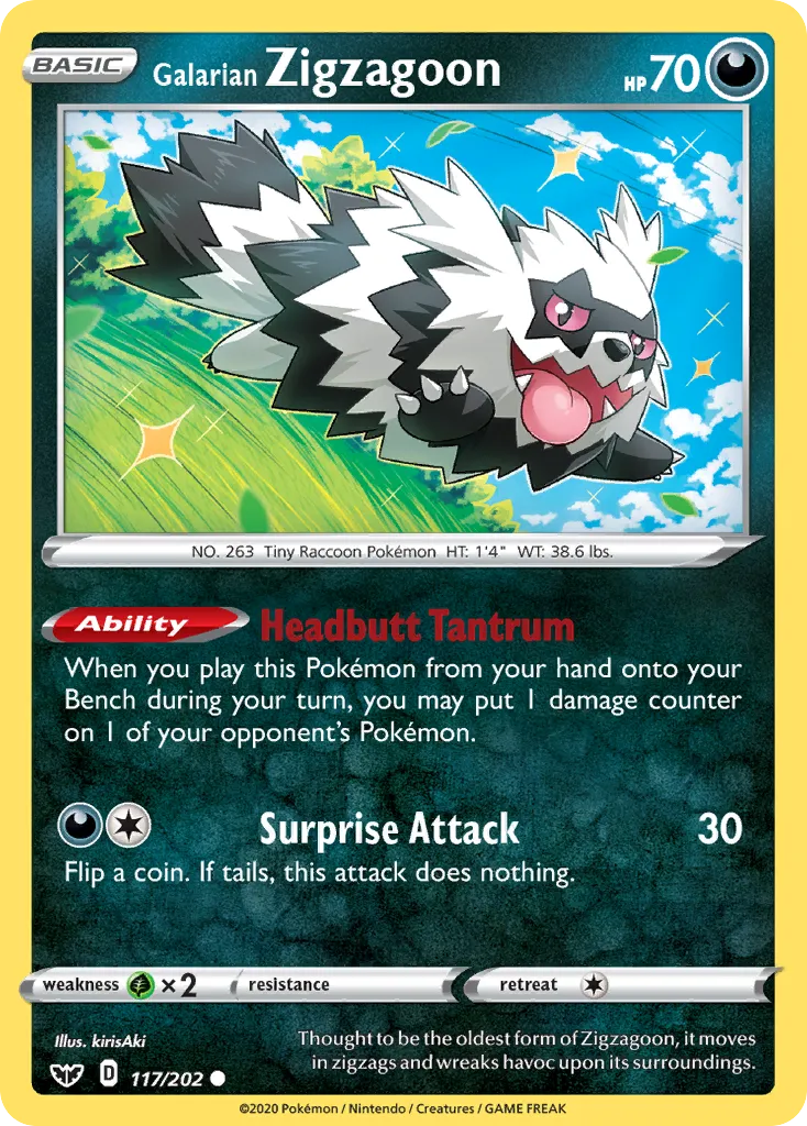 Galarian Zigzagoon - Sword & Shield