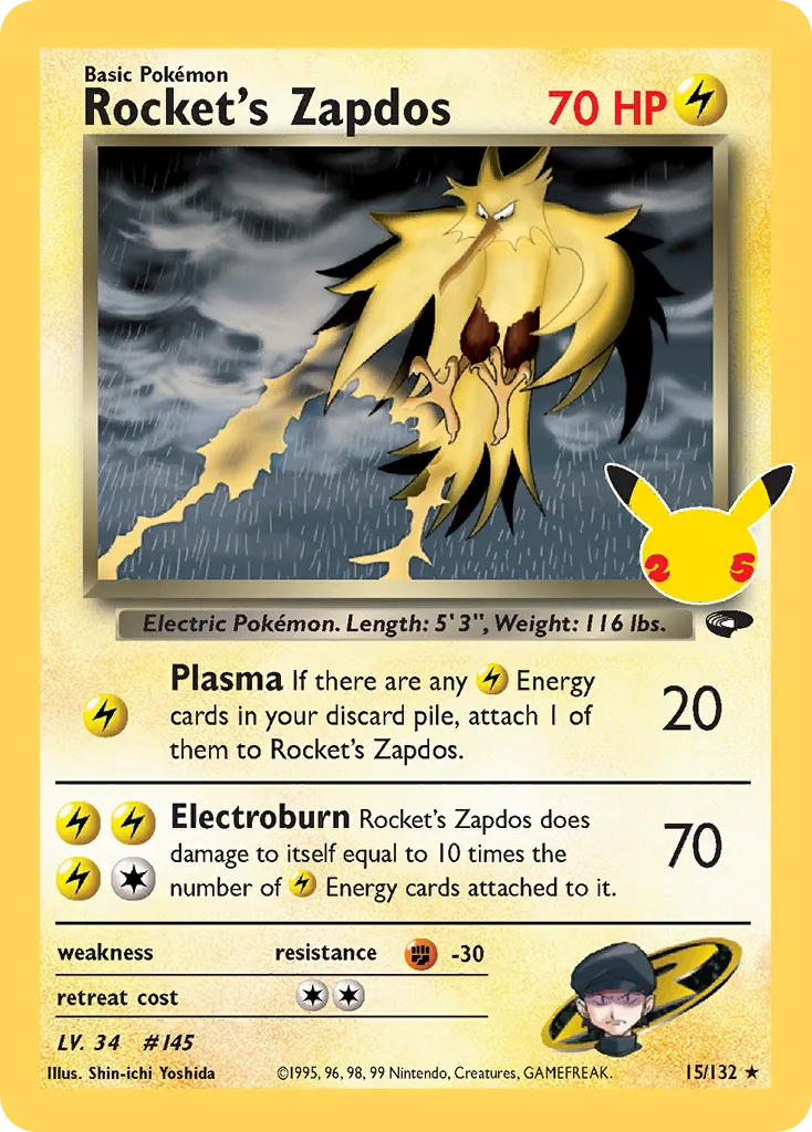 Rocket's Zapdos - Celebrations: Classic Collection