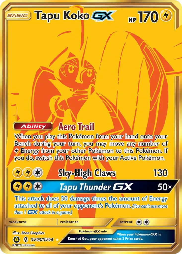 Tapu Koko-GX - Hidden Fates Shiny Vault