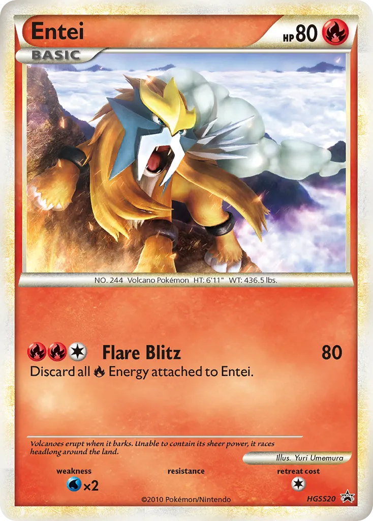 Entei - HGSS Black Star Promos