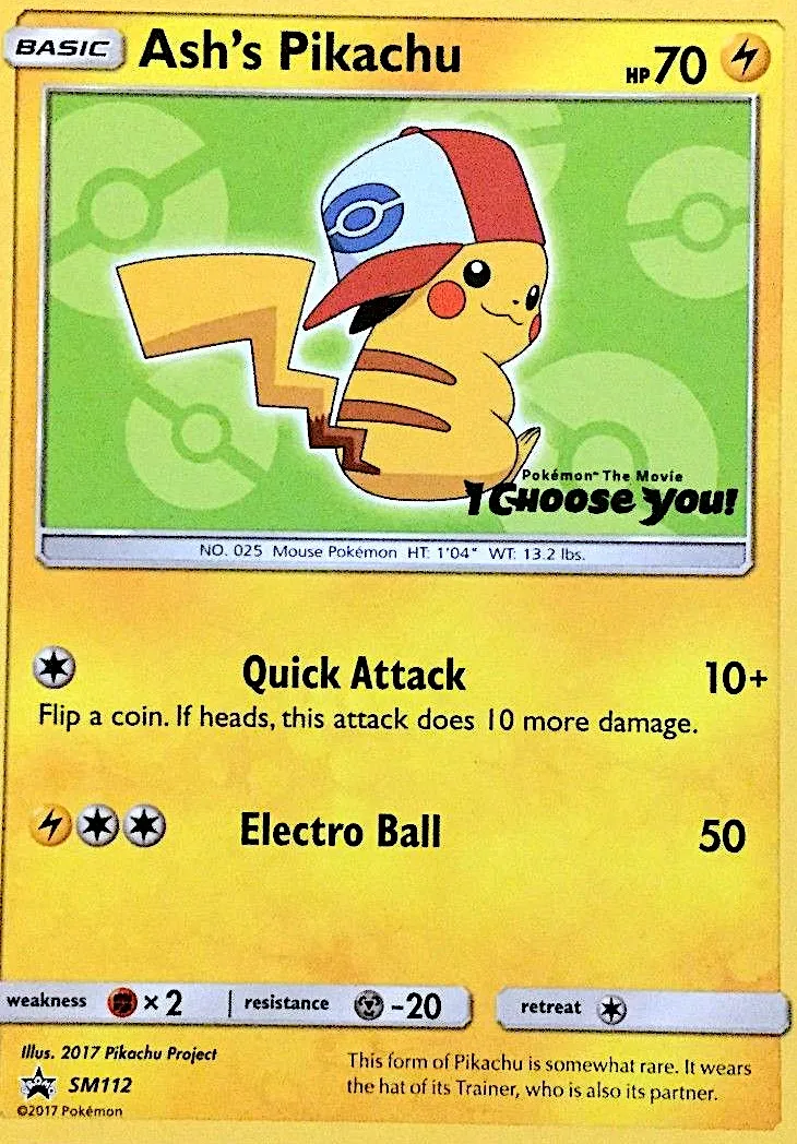Ash's Pikachu - SM Black Star Promos