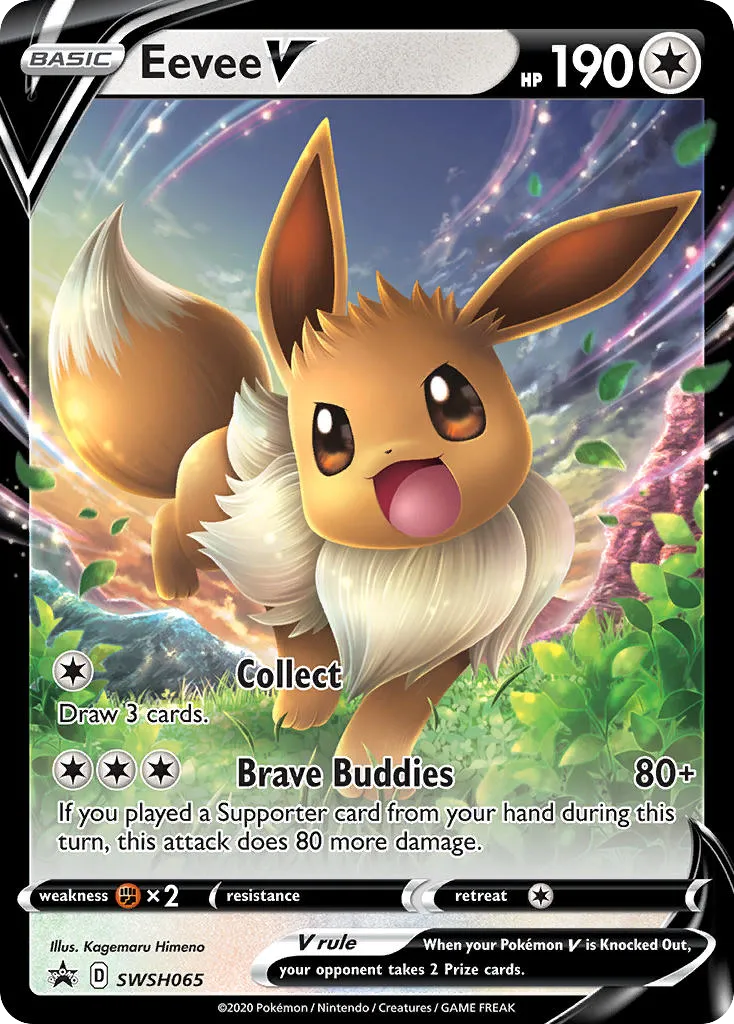 Eevee V - SWSH Black Star Promos