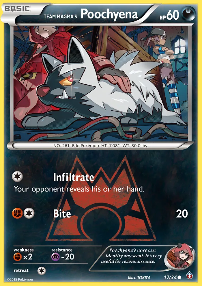 Team Magma's Poochyena - Double Crisis