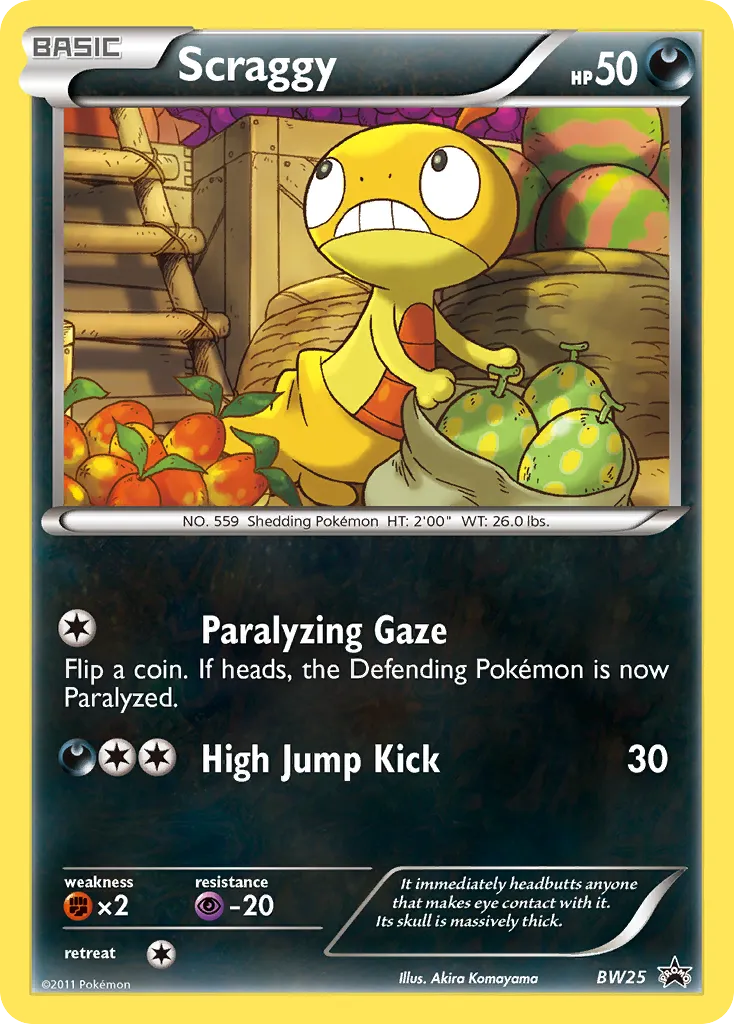 Scraggy - BW Black Star Promos