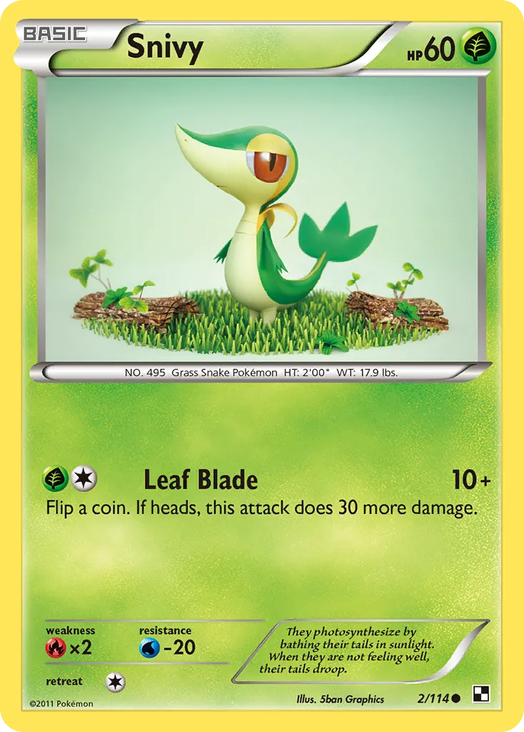Snivy - Black & White