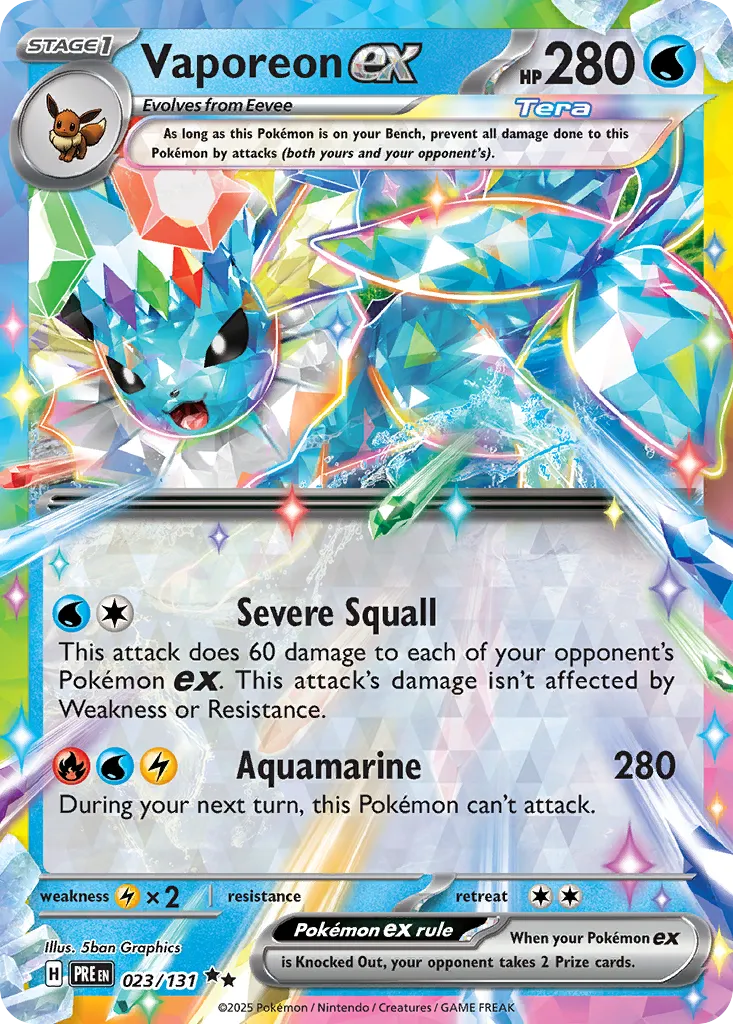 Vaporeon ex - Prismatic Evolutions