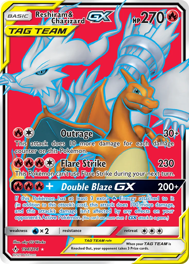 Reshiram & Charizard-GX - Unbroken Bonds