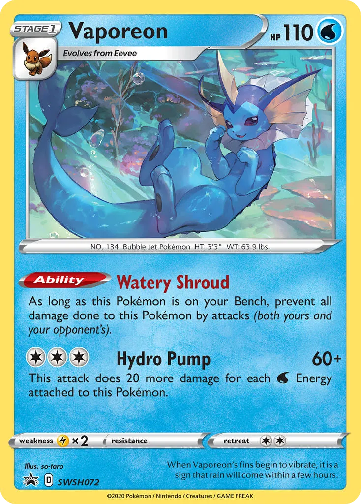 Vaporeon - SWSH Black Star Promos