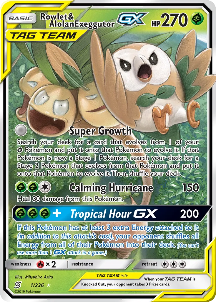 Rowlet & Alolan Exeggutor-GX - Unified Minds