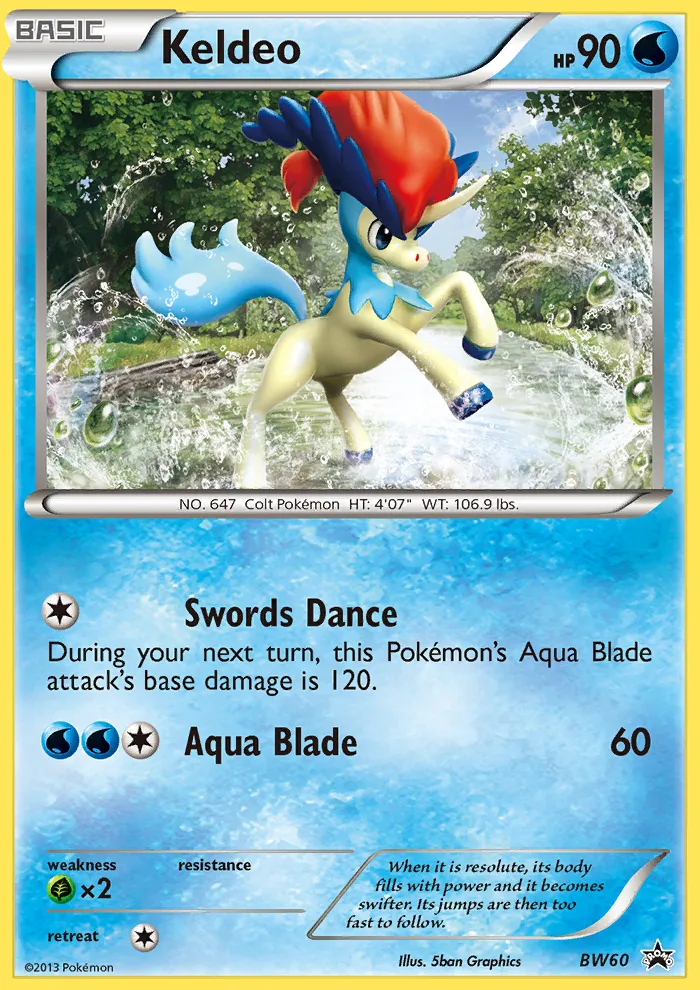 Keldeo - BW Black Star Promos