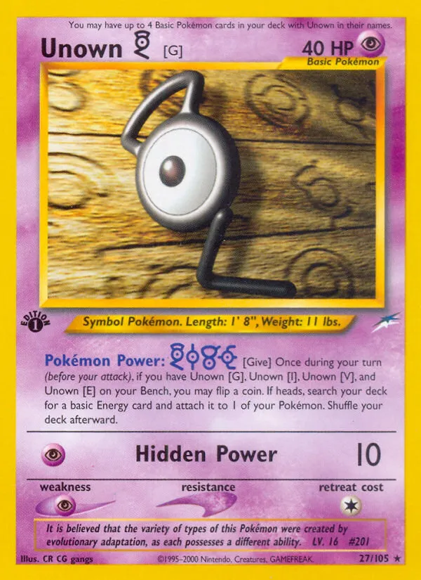 Unown [G] - Neo Destiny