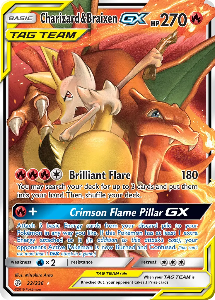 Charizard & Braixen-GX - Cosmic Eclipse