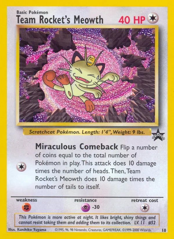 Team Rocket's Meowth - Wizards Black Star Promos