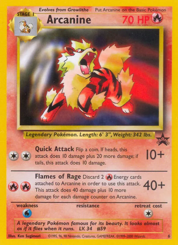 Arcanine - Wizards Black Star Promos