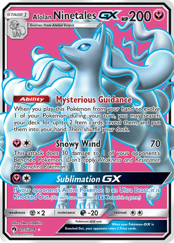 Alolan Ninetales-GX - Lost Thunder