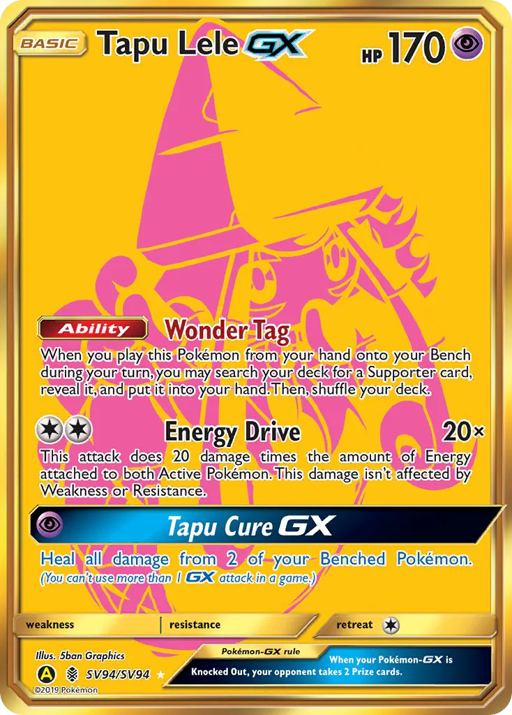 Tapu Lele-GX - Hidden Fates Shiny Vault