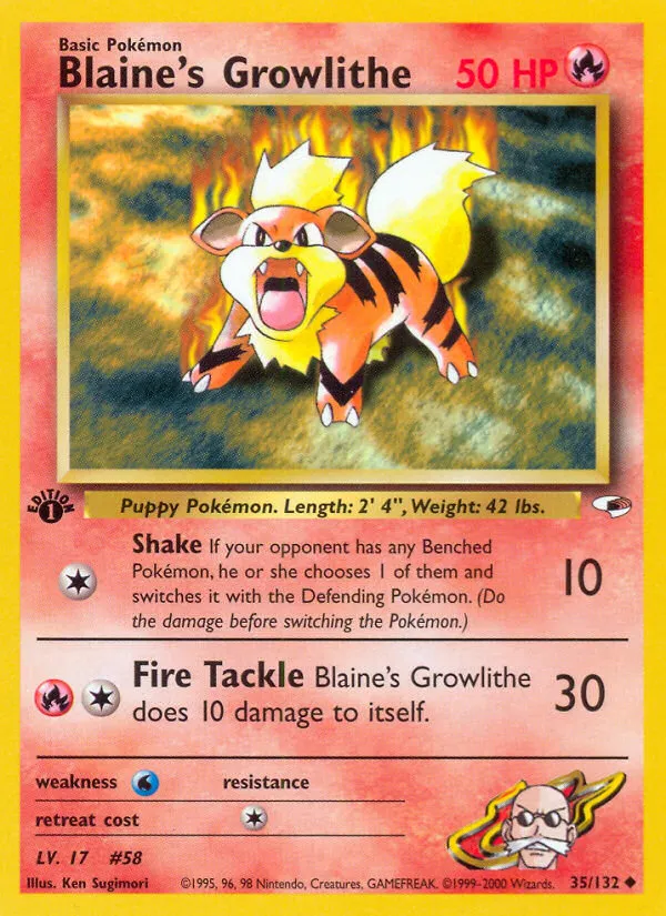 Blaine's Growlithe - Gym Heroes