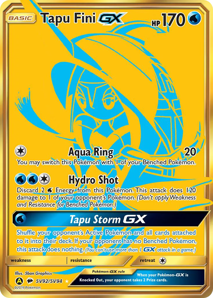 Tapu Fini-GX - Hidden Fates Shiny Vault