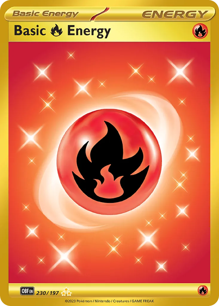 Basic Fire Energy - Obsidian Flames