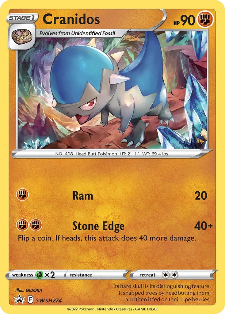 Cranidos - SWSH Black Star Promos