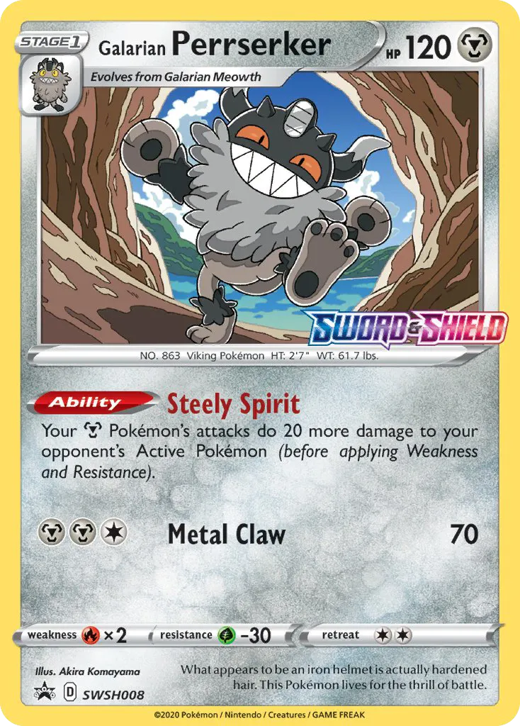 Galarian Perrserker - SWSH Black Star Promos