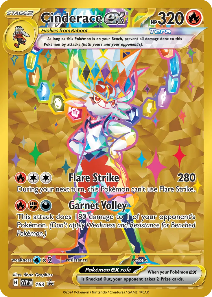Cinderace ex - Scarlet & Violet Black Star Promos