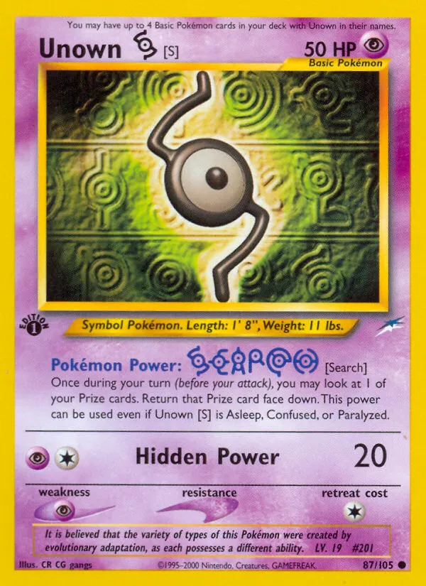 Unown [S] - Neo Destiny