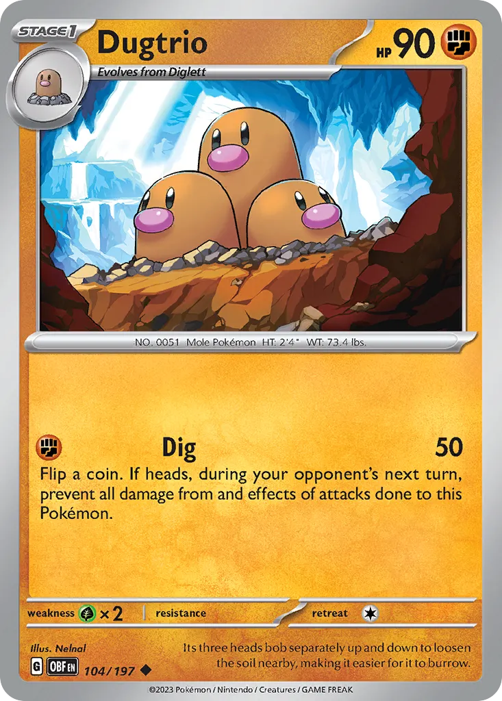 Dugtrio - Obsidian Flames