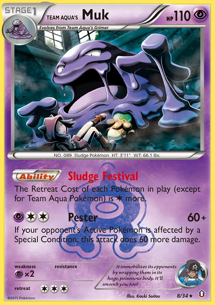 Team Aqua's Muk - Double Crisis