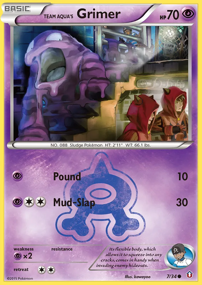 Team Aqua's Grimer - Double Crisis