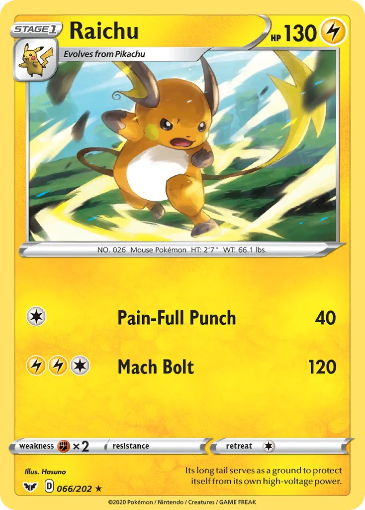 Raichu - Sword & Shield