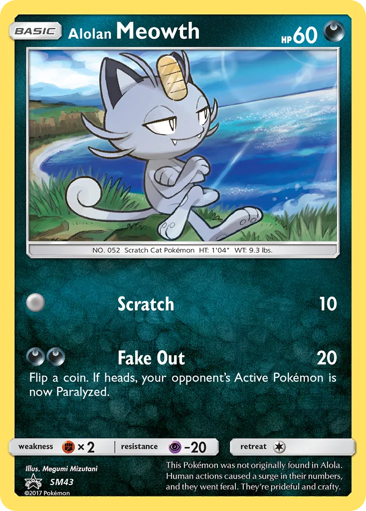 Alolan Meowth - SM Black Star Promos
