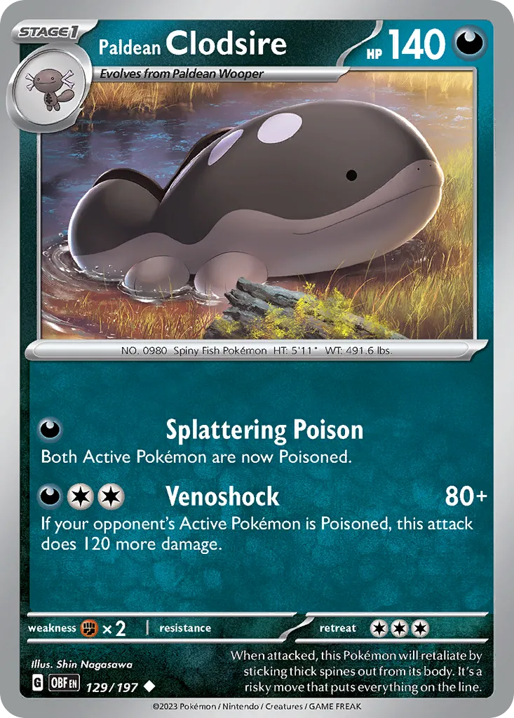 Paldean Clodsire - Obsidian Flames