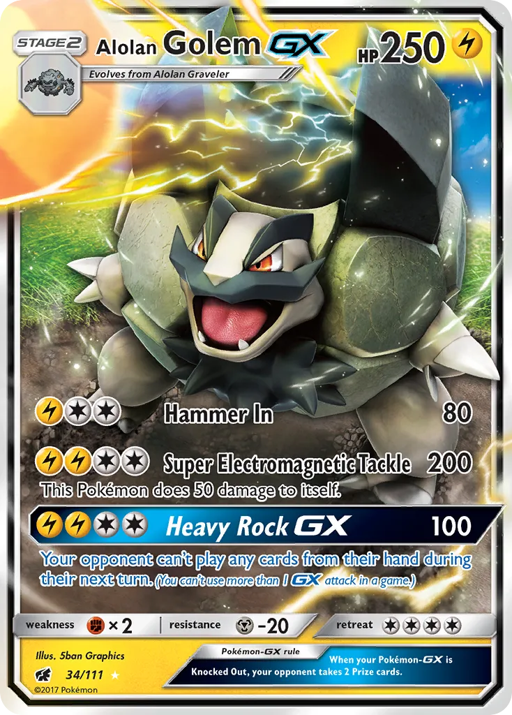 Alolan Golem-GX - Crimson Invasion