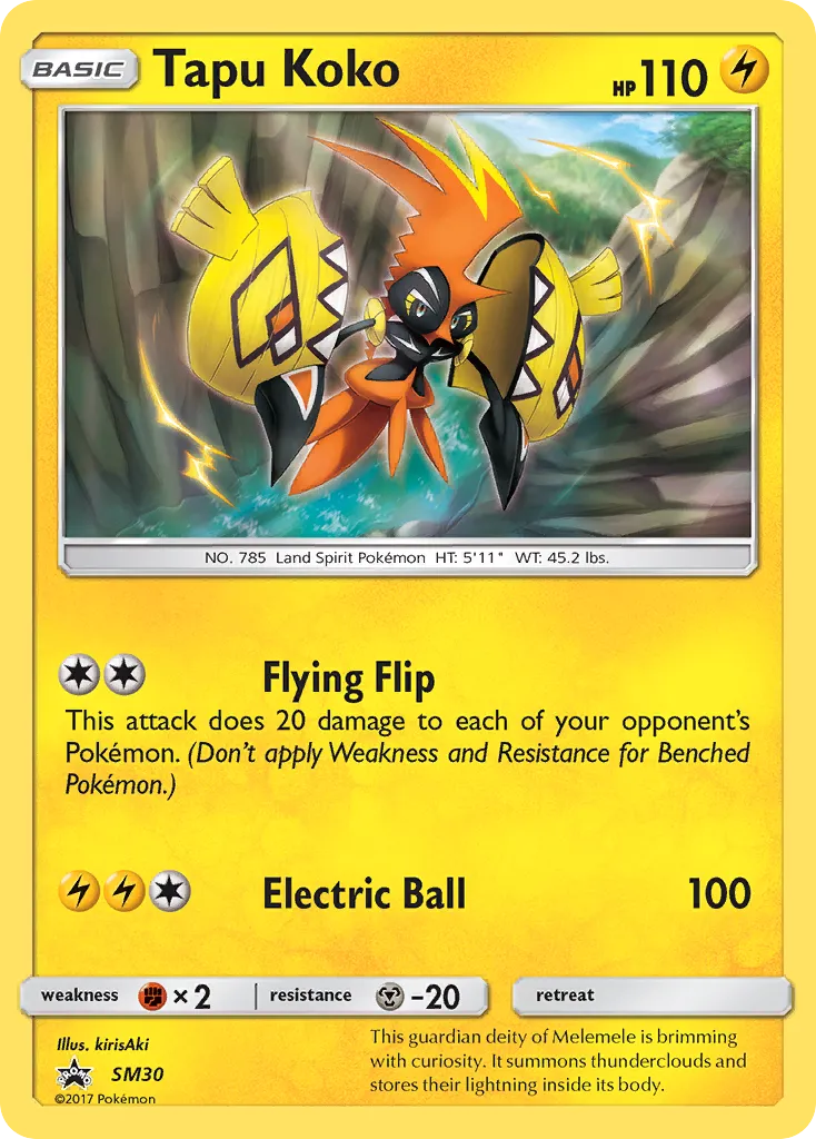 Tapu Koko - SM Black Star Promos