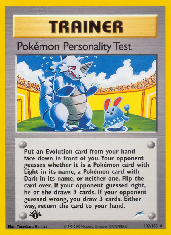 Pokémon Personality Test - Neo Destiny