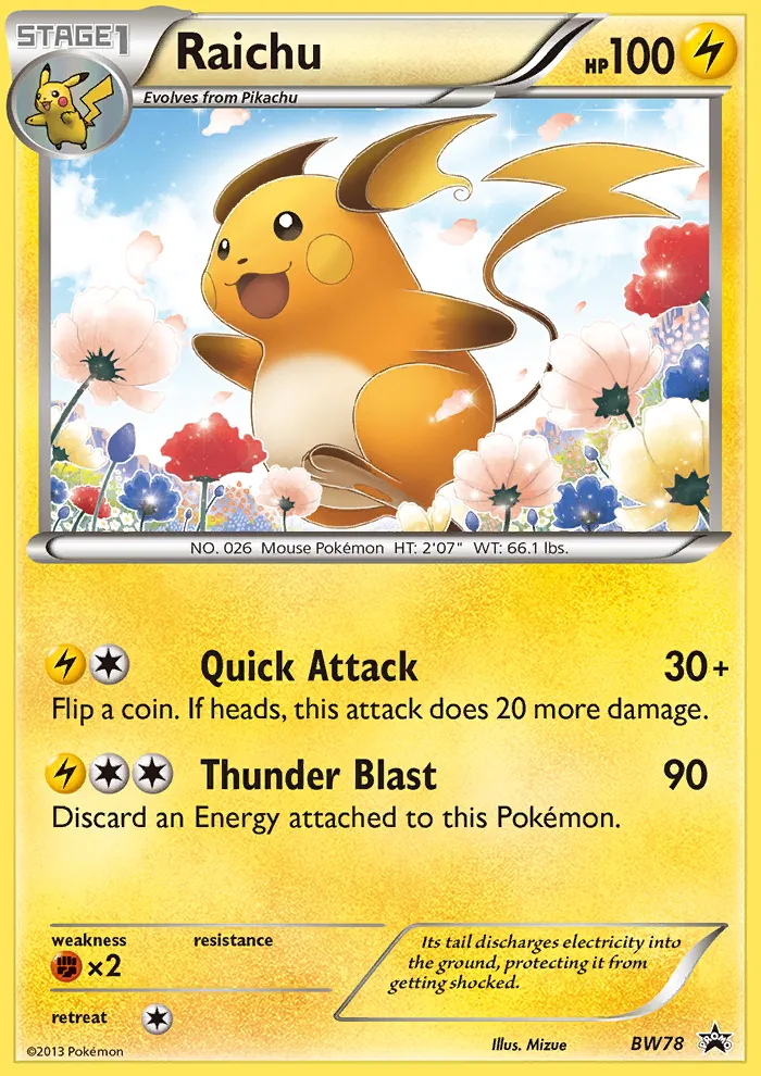 Raichu - BW Black Star Promos