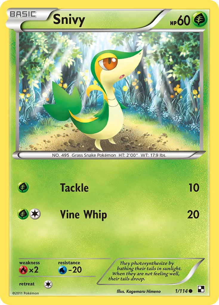Snivy - Black & White