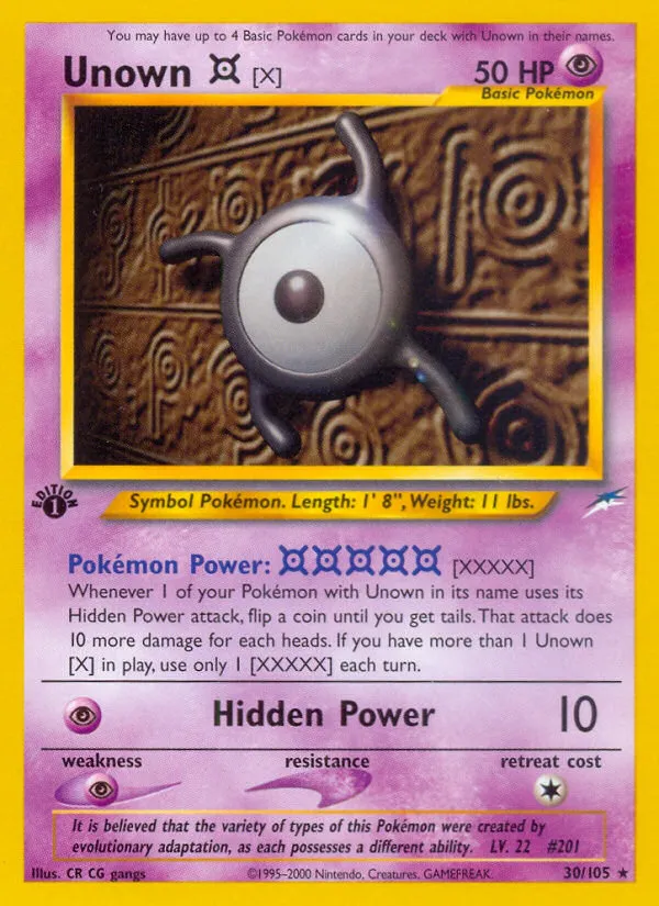 Unown [X] - Neo Destiny