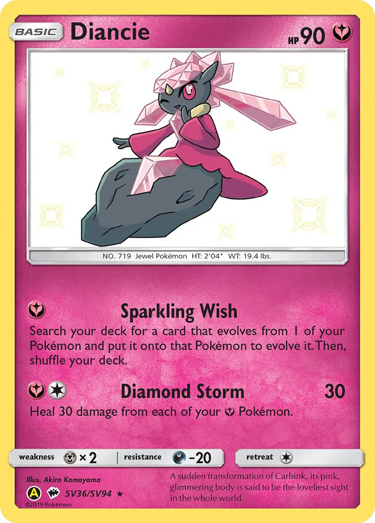 Diancie - Hidden Fates Shiny Vault
