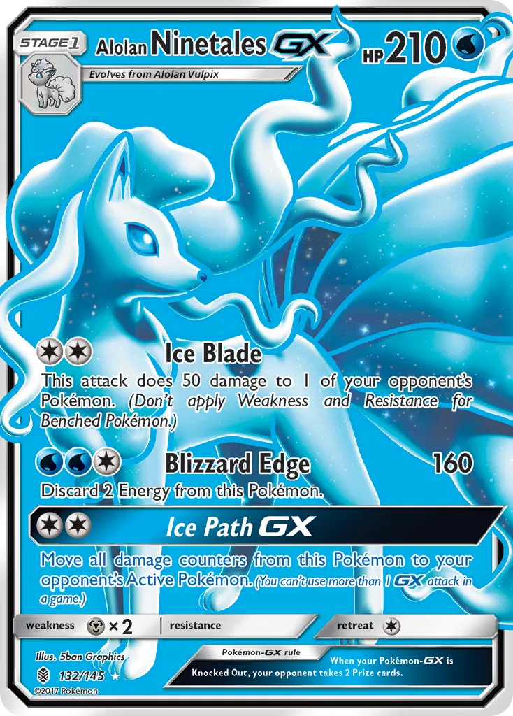 Alolan Ninetales-GX - Guardians Rising