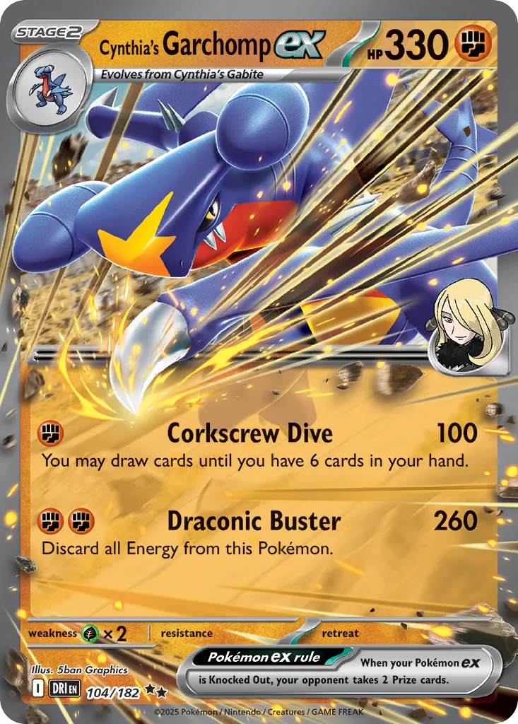 Cynthia's Garchomp ex - Destined Rivals